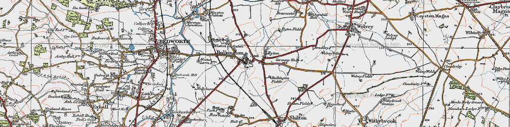 Old map of Bulkington in 1920