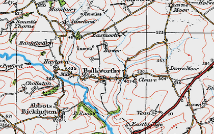 Old map of Bower in 1919
