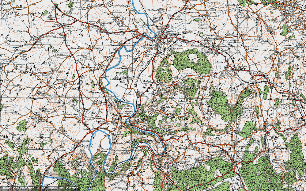 Old Map of Bull's Hill, 1919 in 1919