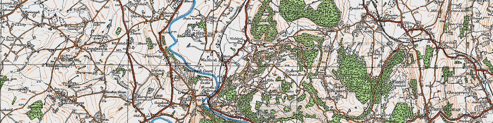 Old map of Howle Hill in 1919