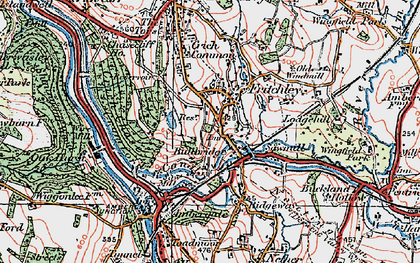 Old map of Bullbridge in 1921