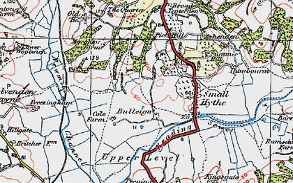 Old map of Bulleign in 1921