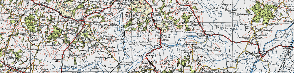 Old map of Bulleign in 1921