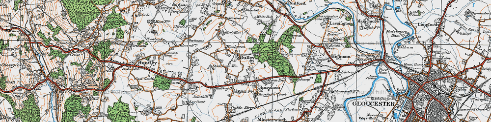 Old map of Bulley in 1919