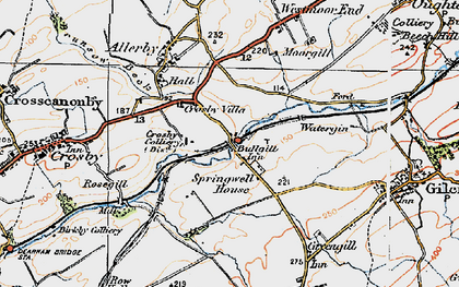 Old map of Bullgill in 1925