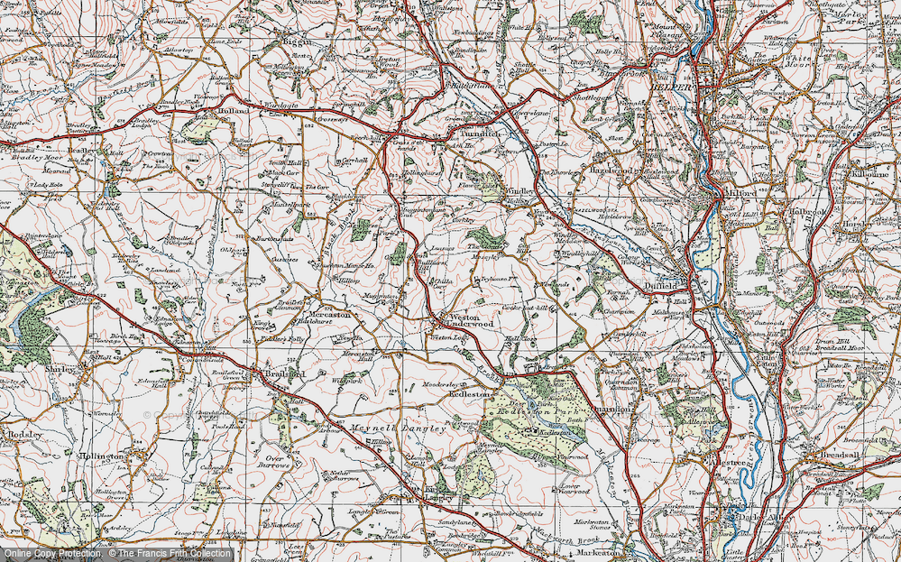 Old Map of Bullhurst Hill, 1921 in 1921
