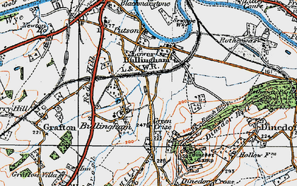 Old map of Bullinghope in 1920