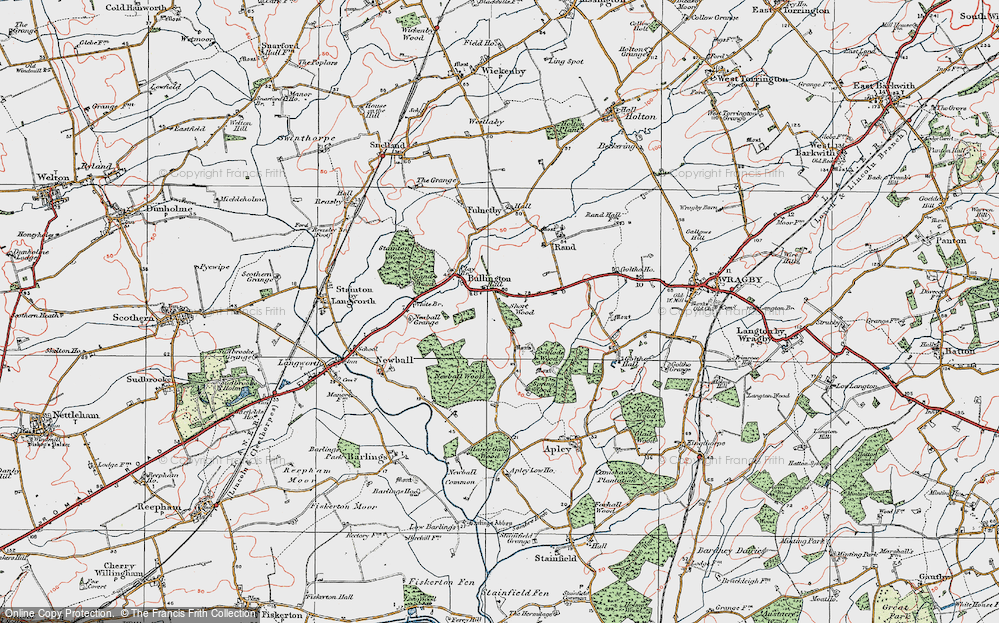 Old Map of Bullington, 1923 in 1923
