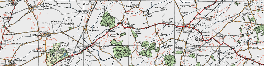 Old map of Bullington in 1923