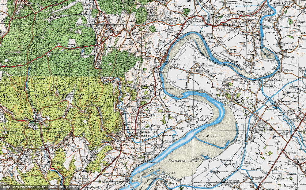 Old Map of Bullo, 1919 in 1919
