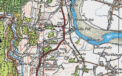 Old map of Bullo in 1919
