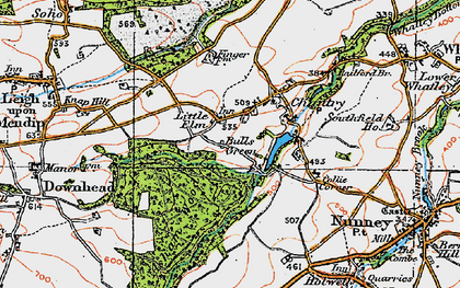 Old map of Bulls Green in 1919