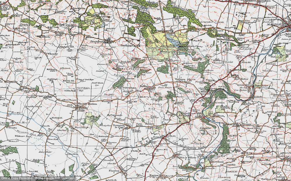 Old Map of Bulmer, 1924 in 1924