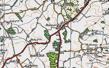 Old map of Bulmer Tye in 1921