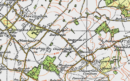 Old map of Bulstrode in 1920
