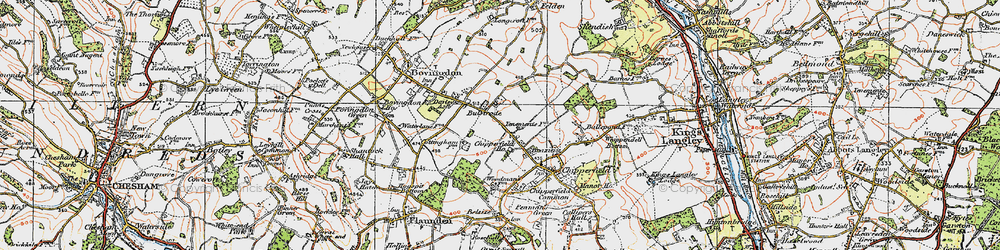 Old map of Bulstrode in 1920