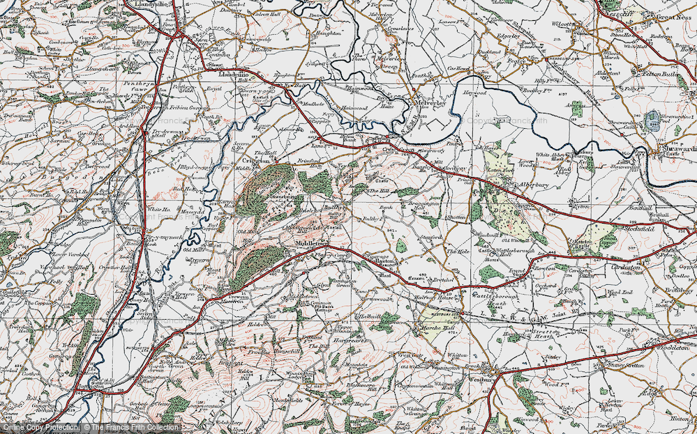 Old Map of Bulthy, 1921 in 1921