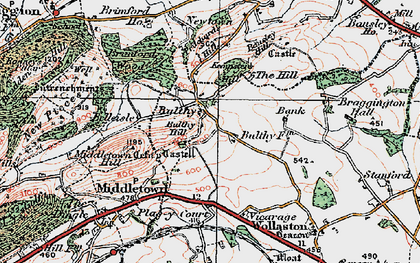 Old map of Bulthy in 1921
