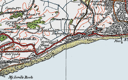 Old map of Bulverhythe in 1921