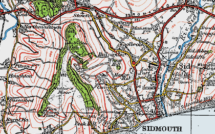 Old map of Bulverton Hill in 1919