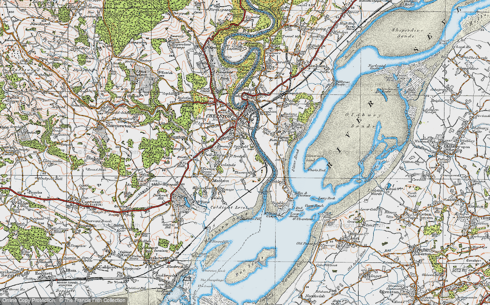 Old Map of Bulwark, 1919 in 1919