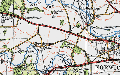 Old map of Bunker's Hill in 1922