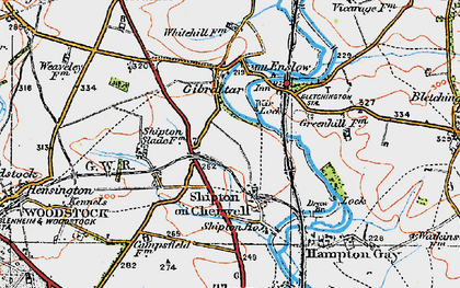 Old map of Bunkers Hill in 1919