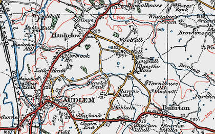 Old map of Bunsley Bank in 1921