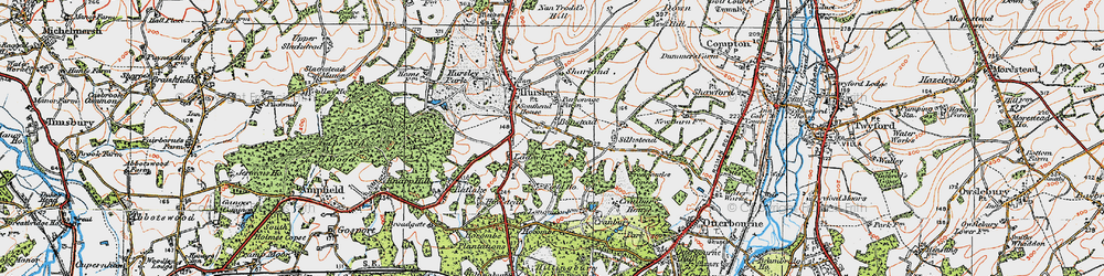 Old map of Bunstead in 1919