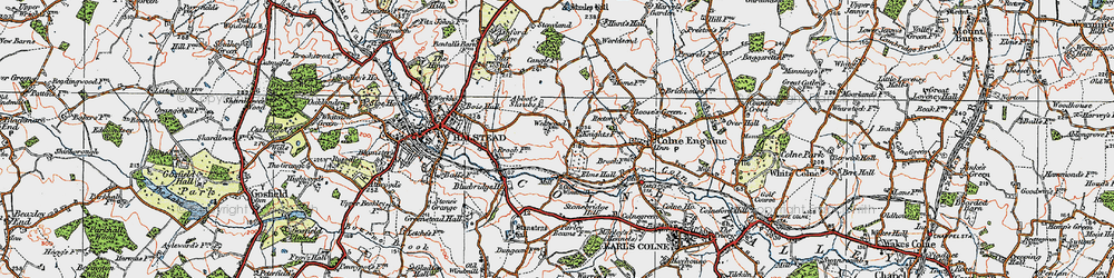 Old map of Bunting's Green in 1921