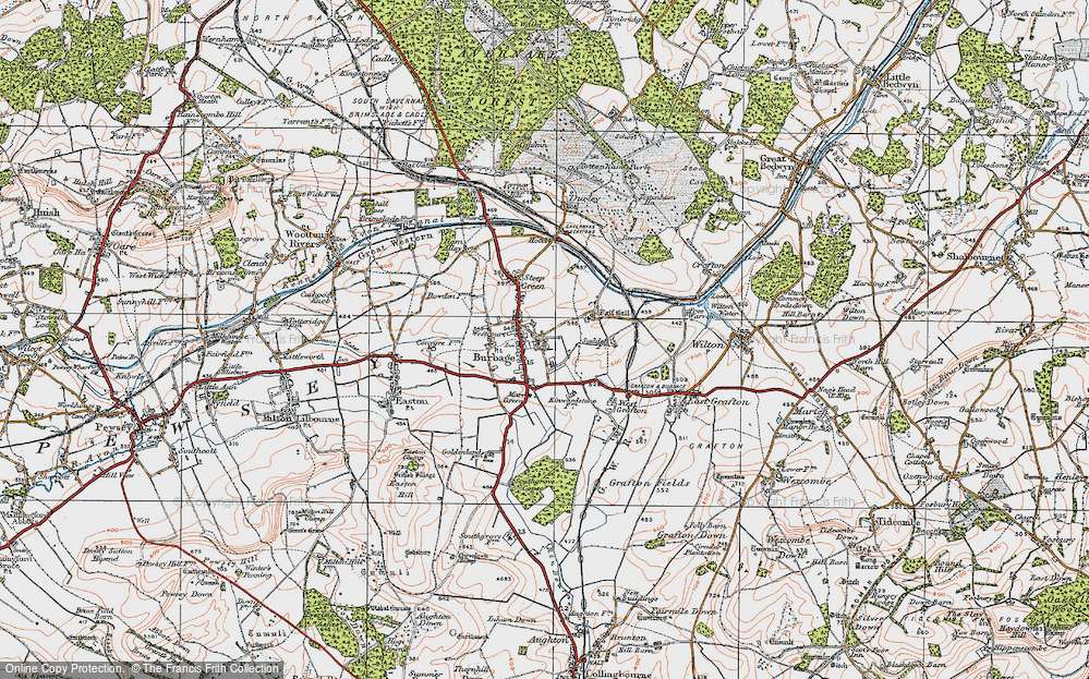 Old Map of Burbage, 1919 in 1919