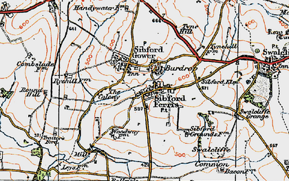 Old map of Burdrop in 1919