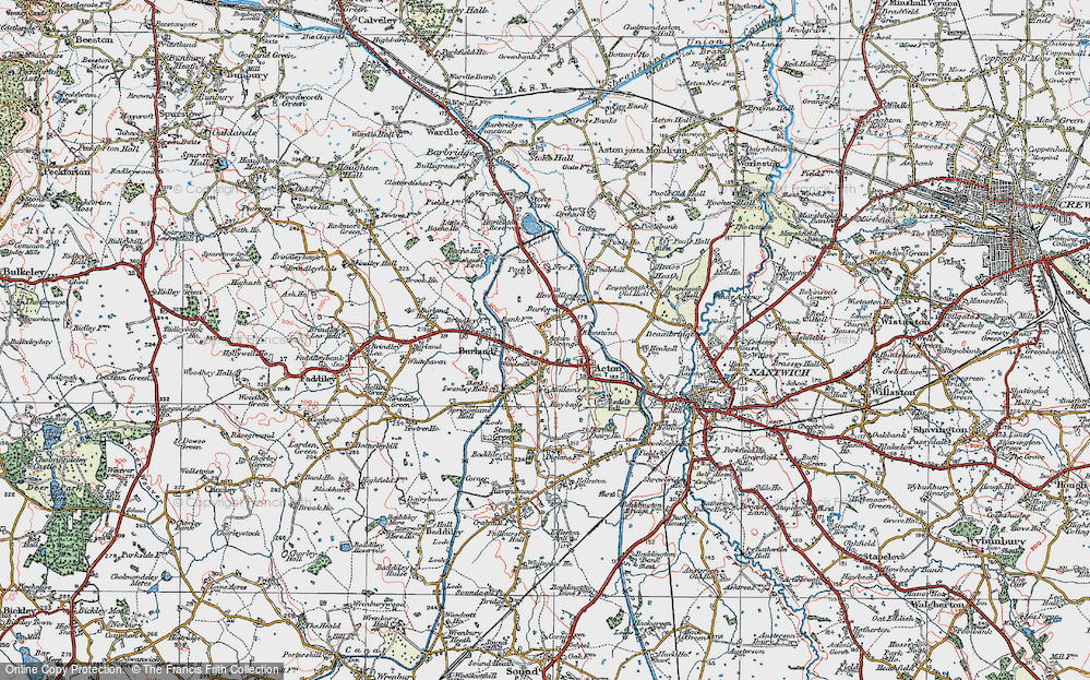 Old Map of Burford, 1921 in 1921