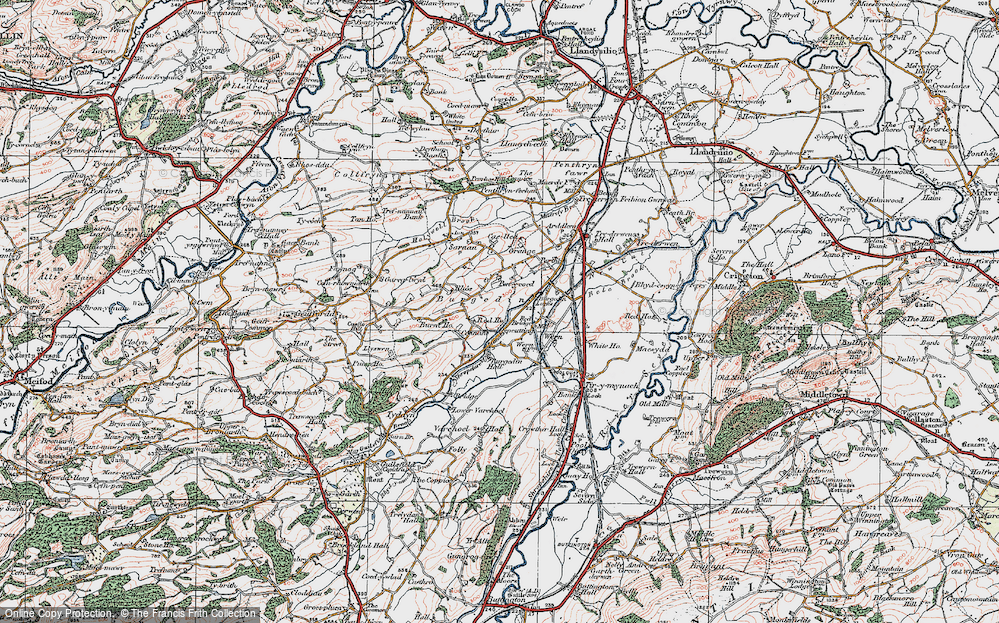 Old Map of Burgedin, 1921 in 1921