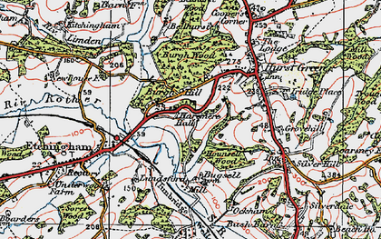 Old map of Burgh Hill in 1921