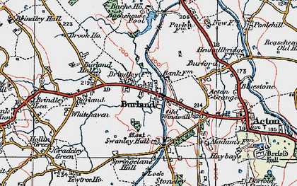 Old map of Whitehaven in 1921