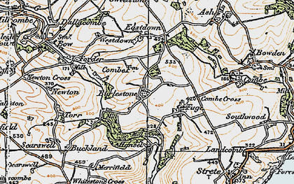 Old map of Burlestone in 1919