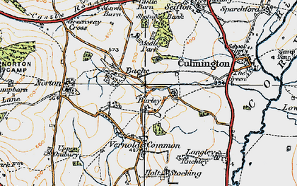 Old map of Burley in 1920
