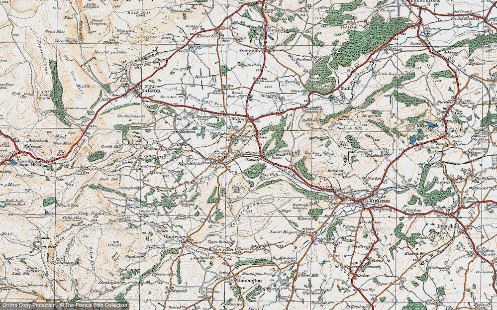 Old Map of Historic Map covering Worsell Wood in 1920