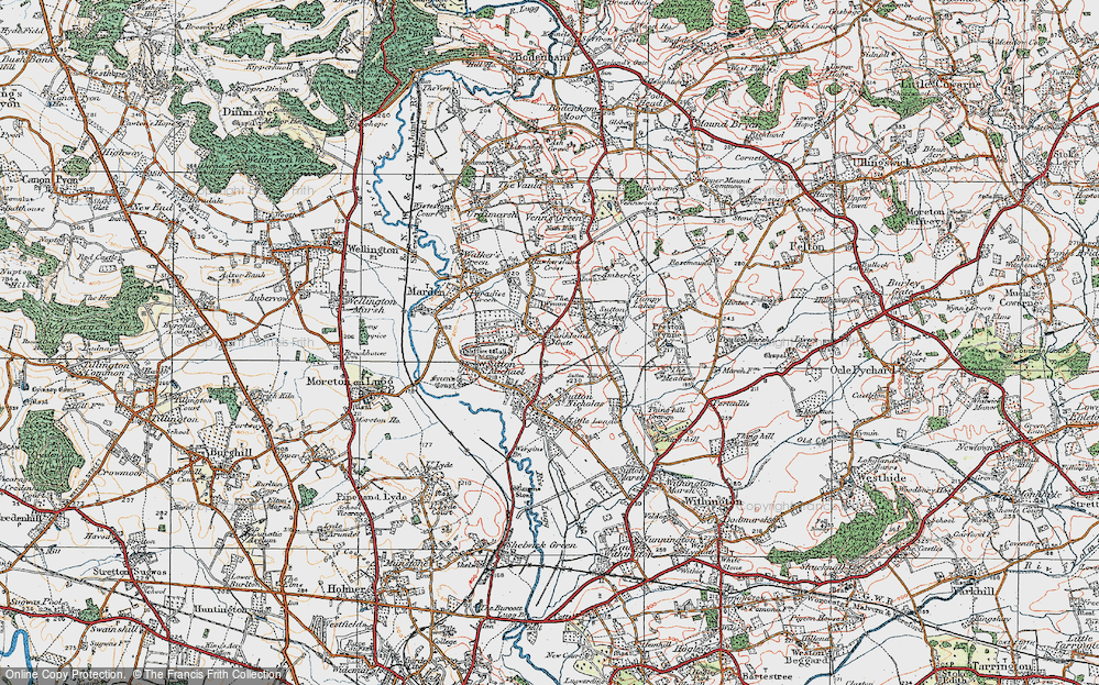 Old Map of Burmarsh, 1920 in 1920