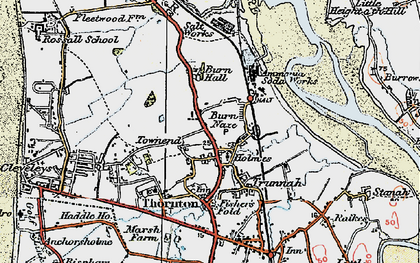 Old map of Burn Naze in 1924