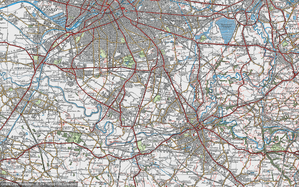 Old Map of Burnage, 1923 in 1923