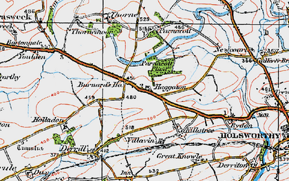 Old map of Burnard's Ho in 1919