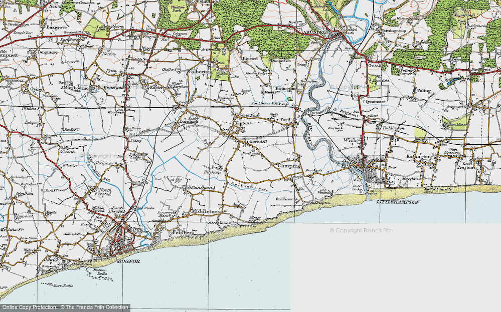 Old Map of Burndell, 1920 in 1920