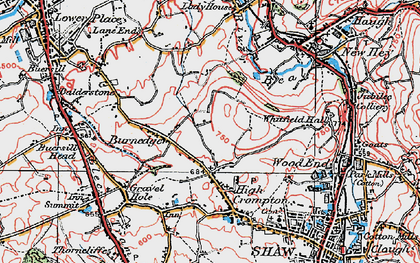 Old map of Burnedge in 1924