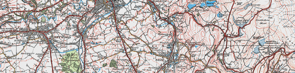 Old map of Burnedge in 1924