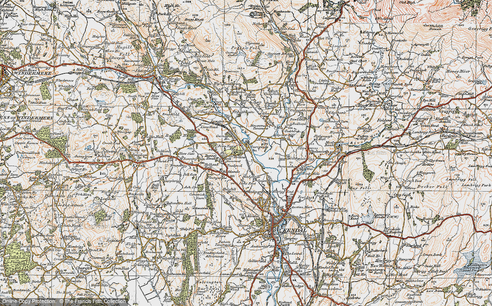 Old Map of Burneside, 1925 in 1925