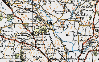 Old map of Burneside in 1925