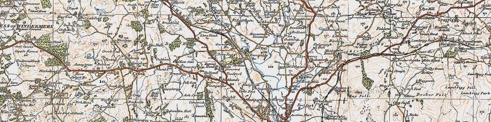Old map of Burneside in 1925