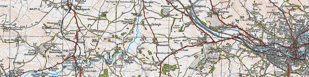 Old map of Burnett in 1919